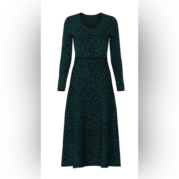 Great Jones Forest Leopard Knit Dress- Size M - Picture 7 of 7